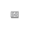 Nomination Number 60 with CZ Sterling Silver and Stainless Steel Composable Charm