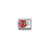 Nomination Ladybird with CZ Sterling Silver and Stainless Steel Composable Charm