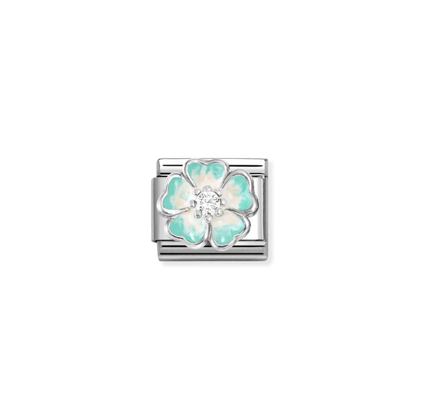 Nomination Flower Green Fade Sterling Silver and Stainless Steel Composable Charm