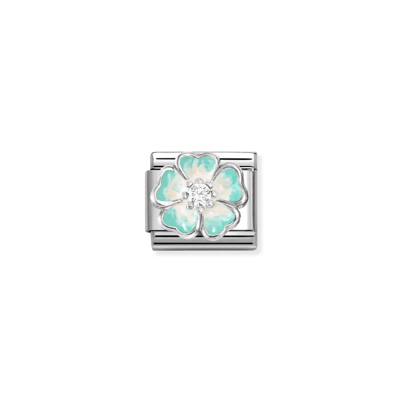 Nomination Flower Green Fade Sterling Silver and Stainless Steel Composable Charm
