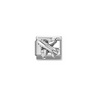 Nomination Aeroplane with CZ Sterling Silver and Stainless Steel Composable Charm