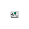 Nomination May Emerald Sterling Silver and Stainless Steel Composable Charm