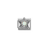 Nomination Starfish with White Opal Sterling Silver and Stainless Steel Composable Charm