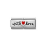 Nomination 'With Love' Double Sterling Silver and Stainless Steel Composable Charm