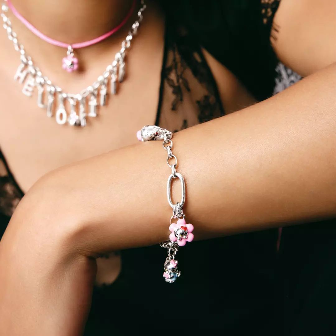 Thomas Sabo Hello Kitty Pink Flower Connect Charm