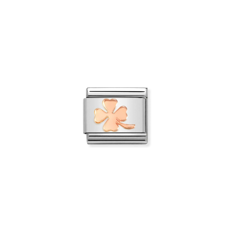 Nomination Four Leaf Clover 9ct Gold and Stainless Steel Composable Charm