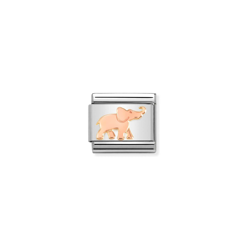 Nomination Elephant 9ct Gold and Stainless Steel Composable Charm
