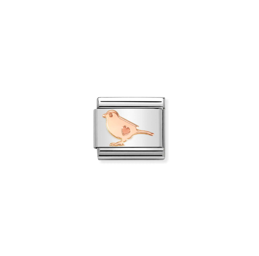 Nomination Bird 9ct Gold and Stainless Steel Composable Charm