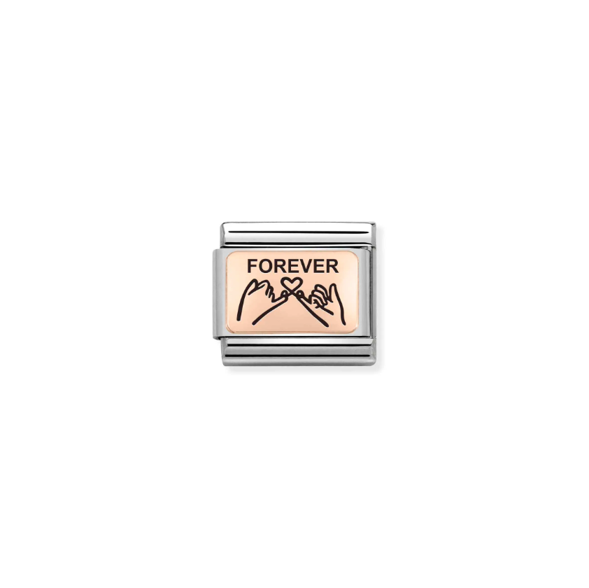 Nomination Pinky Promise Forever 9ct Gold and Stainless Steel Composable Charm