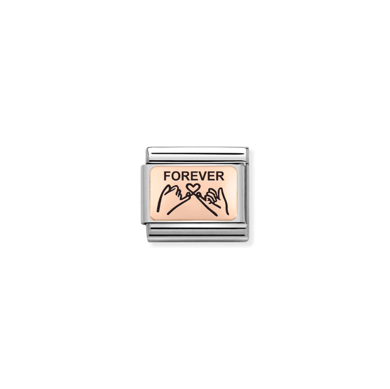 Nomination Pinky Promise Forever 9ct Gold and Stainless Steel Composable Charm