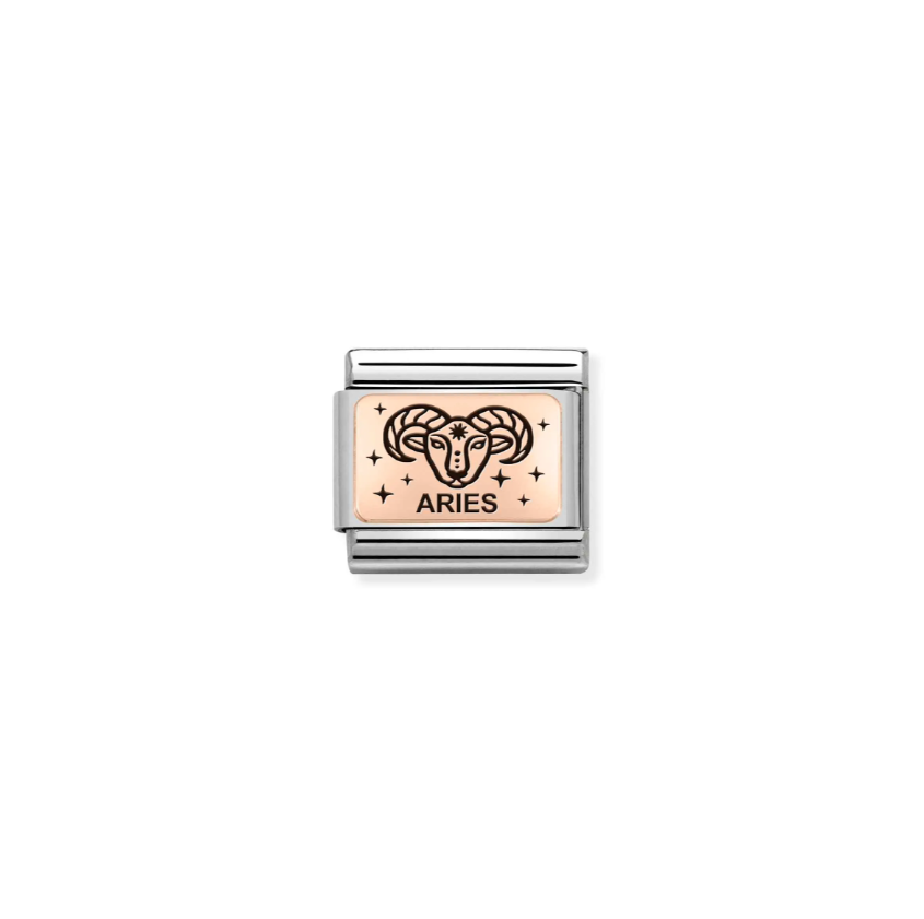 Nomination Zodiac Aries 9ct Gold and Stainless Steel Composable Charm
