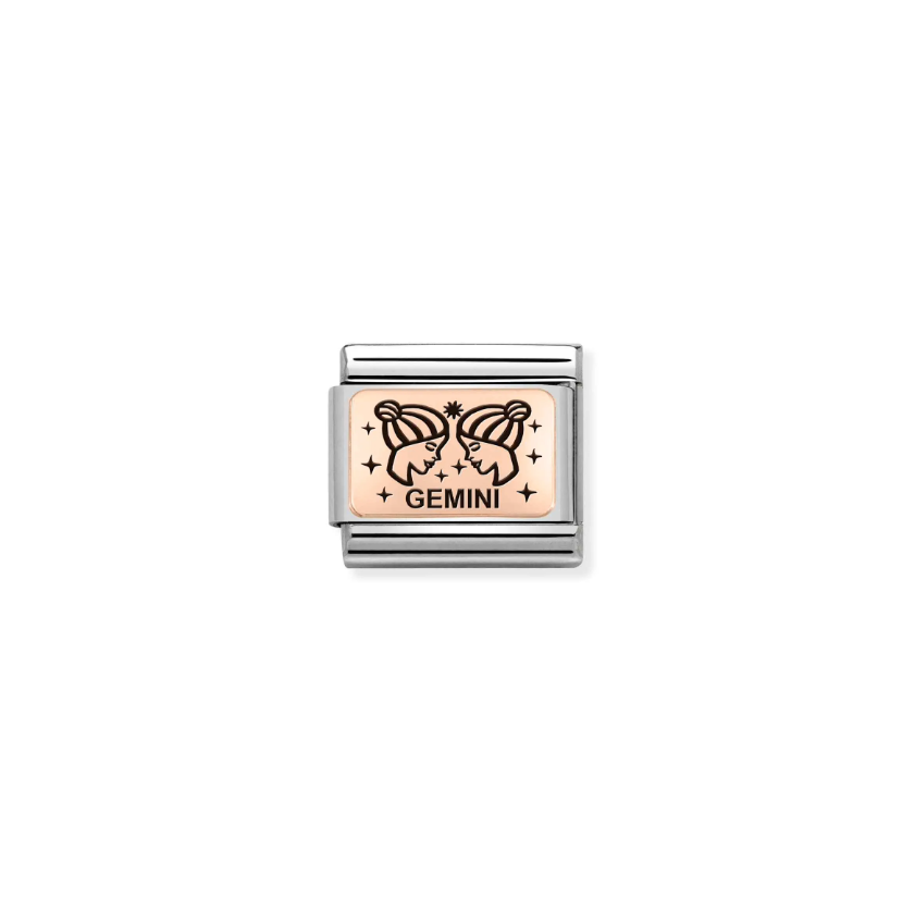 Nomination Zodiac Gemini 9ct Gold and Stainless Steel Composable Charm