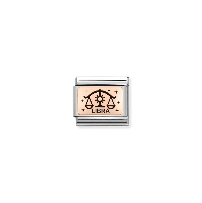 Nomination Zodiac Libra 9ct Gold and Stainless Steel Composable Charm