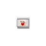 Nomination Home with Red Heart 9ct Gold and Stainless Steel Composable Charm