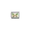 Nomination Green Butterfly Luck 9ct Gold and Stainless Steel Composable Charm