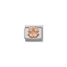 Nomination Four Leaf Clover with CZ 9ct Gold and Stainless Steel Composable Charm
