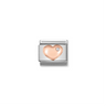 Nomination Heart with CZ 9ct Gold and Stainless Steel Composable Charm