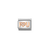 Nomination 'I Heart U' 9ct Gold and Stainless Steel Composable Charm