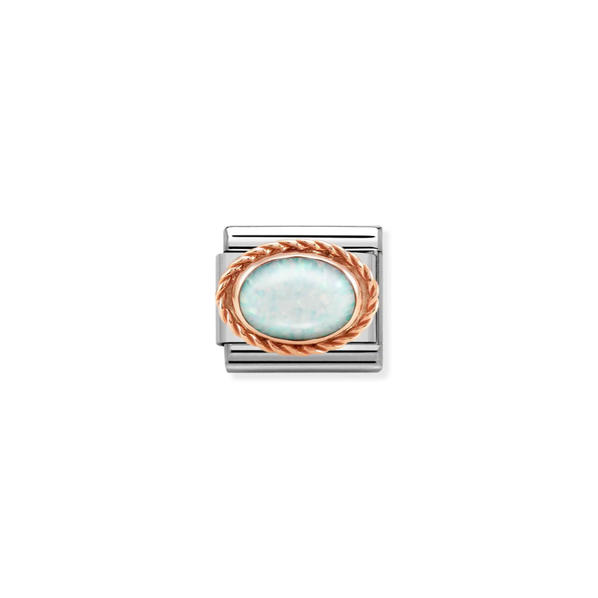Nomination White Opal 9ct Gold and Stainless Steel Composable Charm