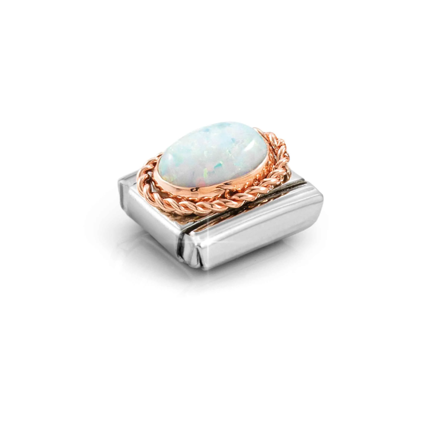 Nomination White Opal 9ct Gold and Stainless Steel Composable Charm