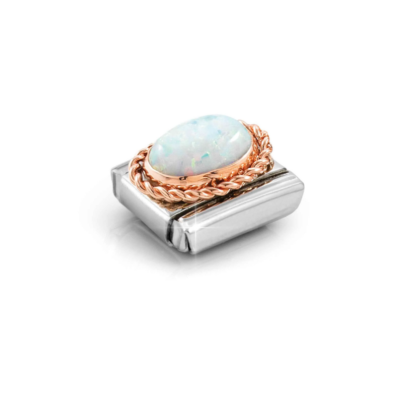 Nomination White Opal 9ct Gold and Stainless Steel Composable Charm