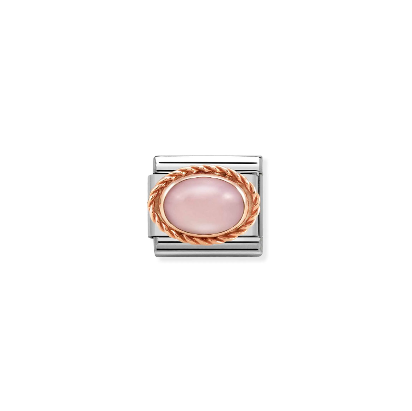 Nomination Pink Opaline 9ct Gold and Stainless Steel Composable Charm