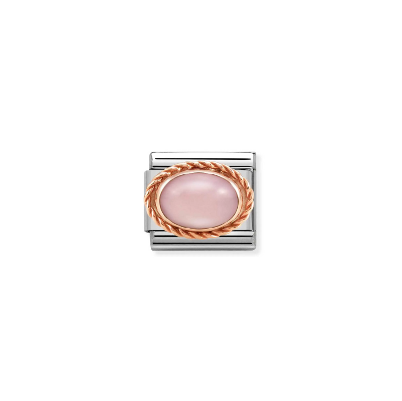 Nomination Pink Opaline 9ct Gold and Stainless Steel Composable Charm