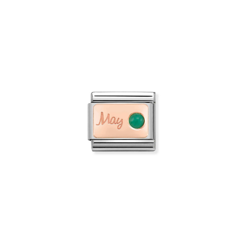 Nomination May Emerald 9ct Gold and Stainless Steel Composable Charm