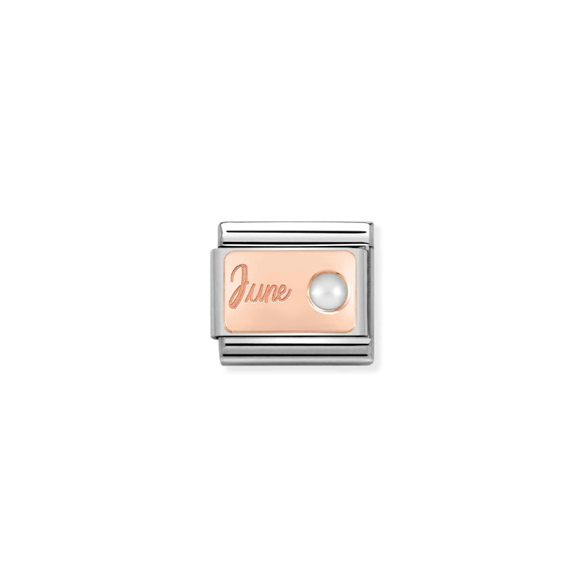 Nomination June Pearl 9ct Gold and Stainless Steel Composable Charm