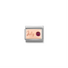 Nomination July Ruby 9ct Gold and Stainless Steel Composable Charm