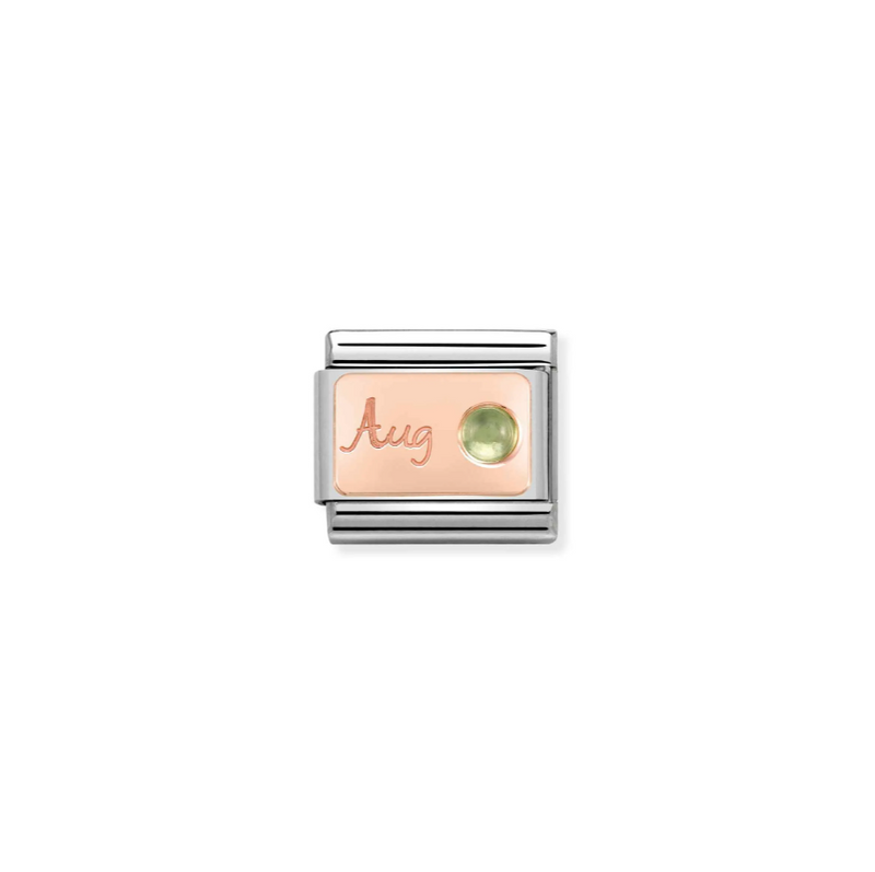 Nomination August Peridot 9ct Gold and Stainless Steel Composable Charm