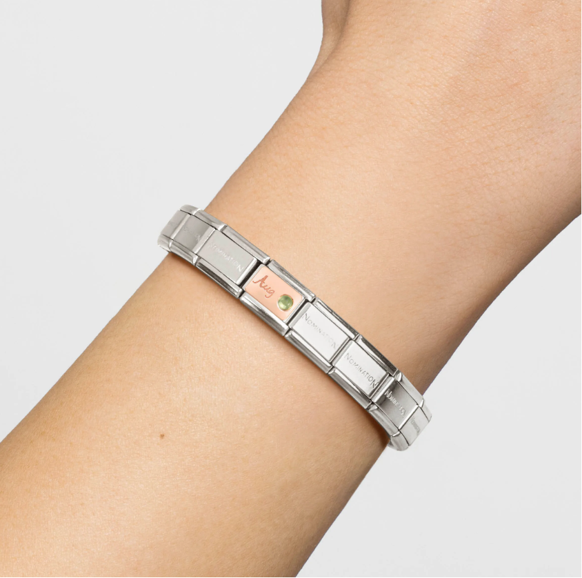 Nomination August Peridot 9ct Gold and Stainless Steel Composable Charm