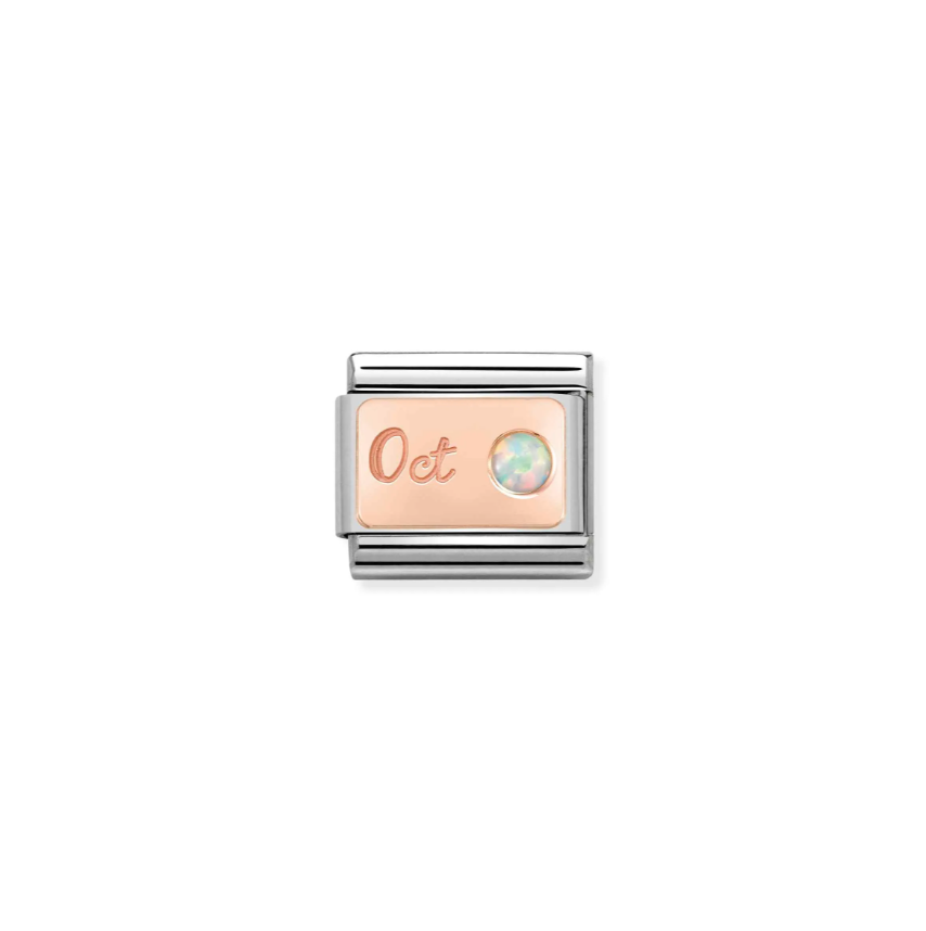 Nomination October Opal 9ct Gold and Stainless Steel Composable Charm