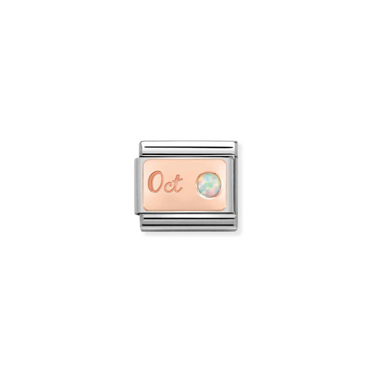 Nomination October Opal 9ct Gold and Stainless Steel Composable Charm