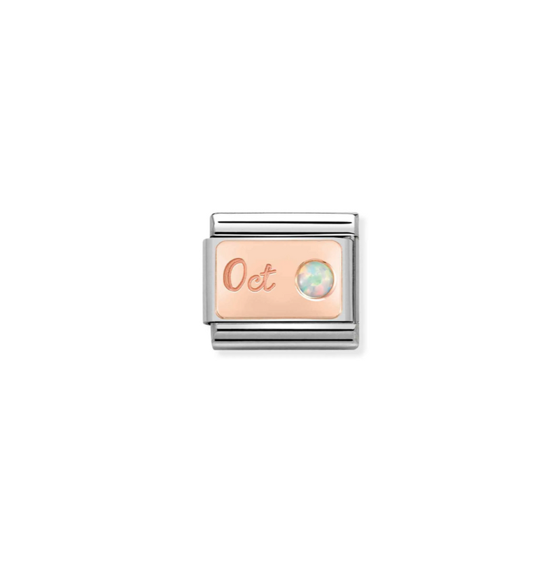 Nomination October Opal 9ct Gold and Stainless Steel Composable Charm