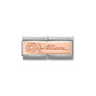 Nomination Mum with Flower Double 9ct Gold and Stainless Steel Composable Charm