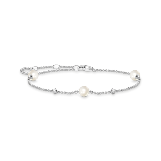 Thomas Sabo Silver Bracelet with Pearls and White CZs