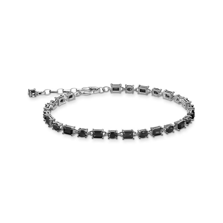 Thomas Sabo Sterling Silver Black CZ Tennis Bracelet
