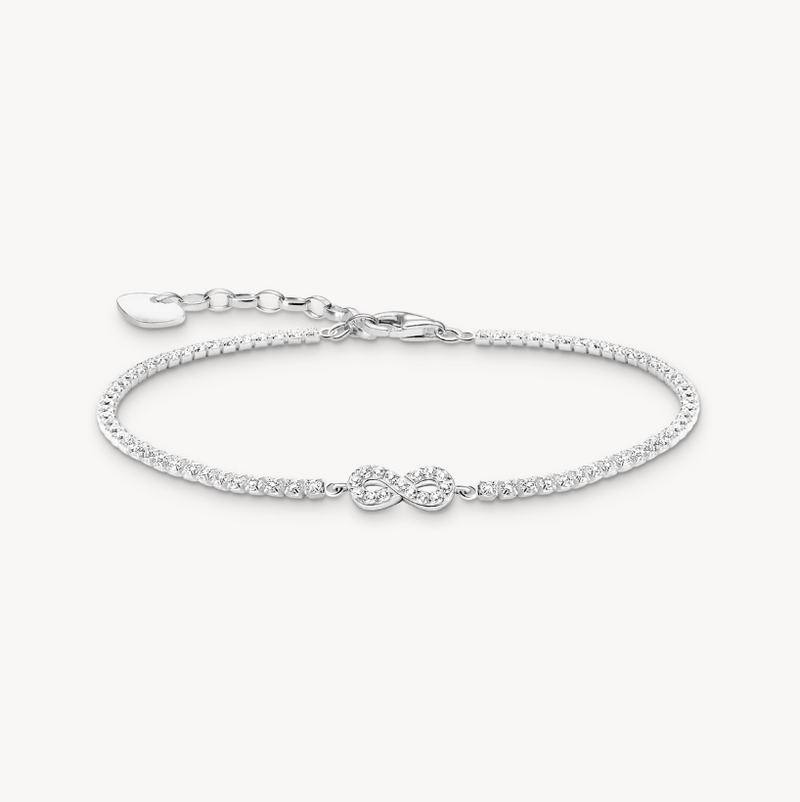 Thomas Sabo Sterling Silver White CZ Infinity Tennis Bracelet