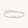 Thomas Sabo Sterling Silver White CZ Infinity Tennis Bracelet