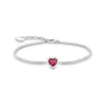 Thomas Sabo Sterling Silver Lab Ruby Heart Bracelet