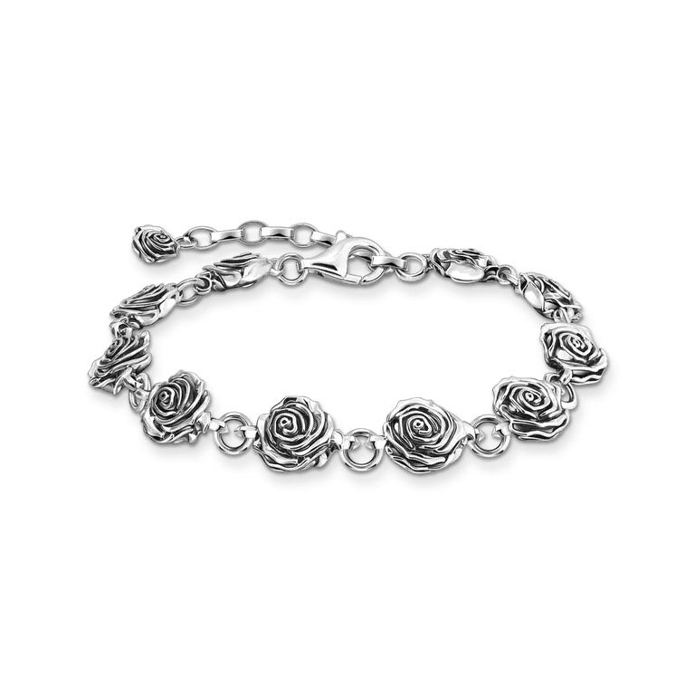 Thomas Sabo Sterling Silver Midnight Rose Bracelet
