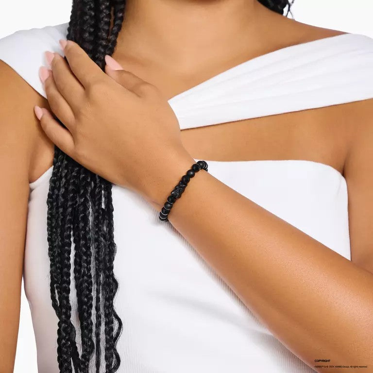 Thomas Sabo Sterling Silver Black Haribo GoldBear Obsidian Bracelet