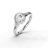 Aster Round Cut Diamond Rubover Solitaire Ring