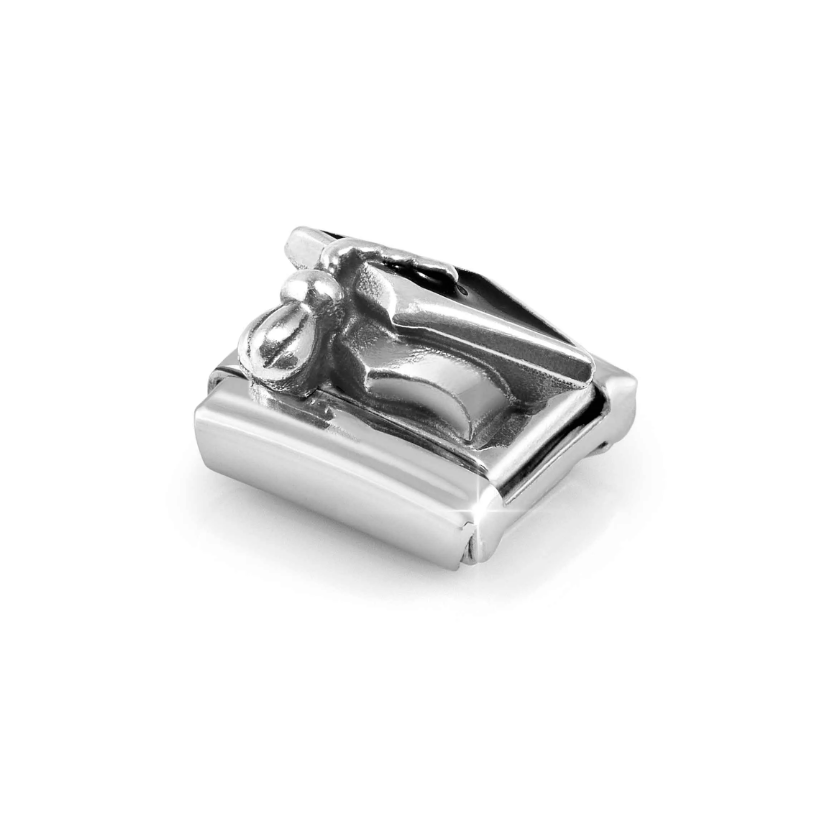 Nomination Black Graduation Cap Sterling Silver and Stainless Steel Composable Charm
