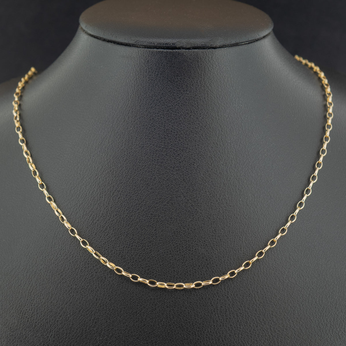 9ct Yellow Gold 24 Inch Oval Belcher Chain Necklace 5.2g