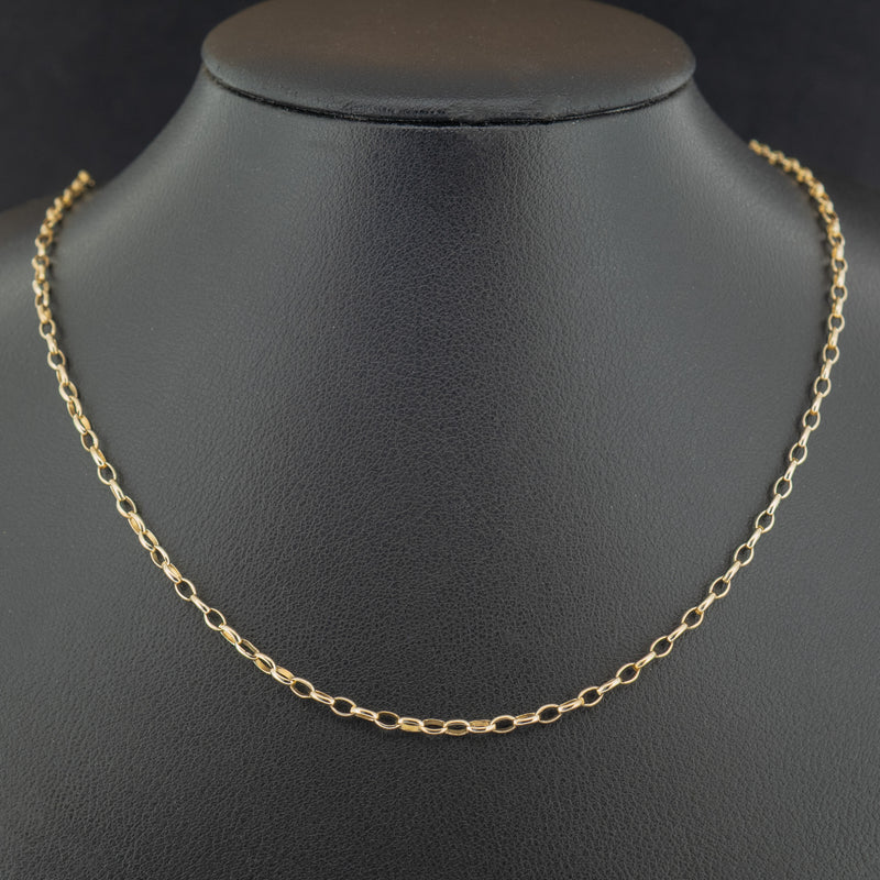 9ct Yellow Gold 24 Inch Oval Belcher Chain Necklace 5.2g