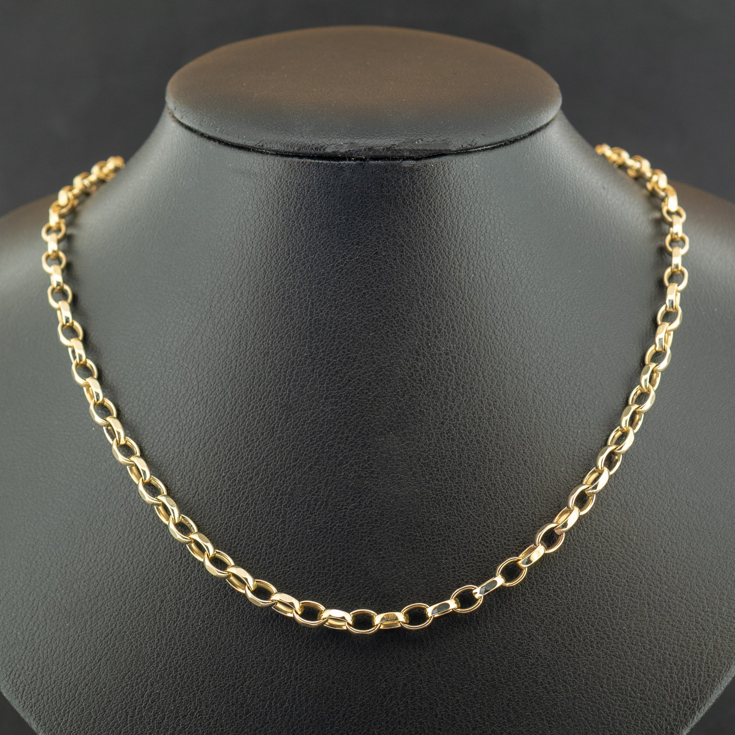 9ct Yellow Gold 21 Inch Belcher Chain Necklace 17g