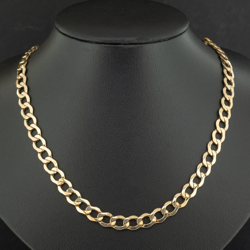 9ct Yellow Gold 22.5 Inch Curb Chain 10.7g