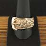 9ct Yellow Gold Buckle Ring Size Z+4 1/2 16.8g